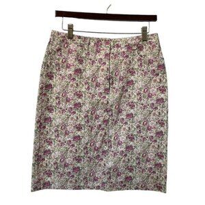 Eric Alexandre Tan Floral Pencil Skirt